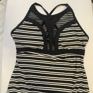 Striped One piece Swimsuit
